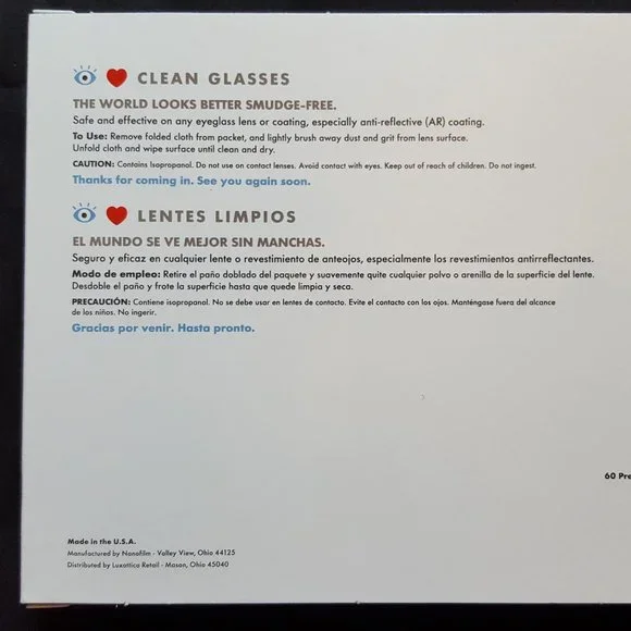 LensCrafters LENS WIPES - (2x) 60 Packs - Crafters Cleaner, camera, phone - Picture 4 of 7